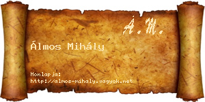 Álmos Mihály névjegykártya